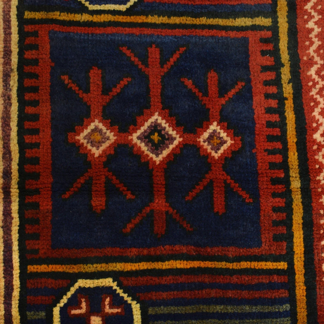 Afghan Baluchi Rug 2' 10" x 4' 8" Hand-Knotted | No. AL65789