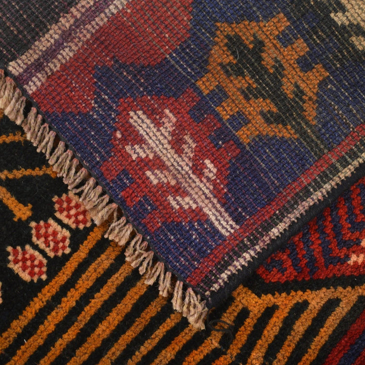 Afghan Baluchi Rug 2' 10" x 4' 8" Hand-Knotted | No. AL65789