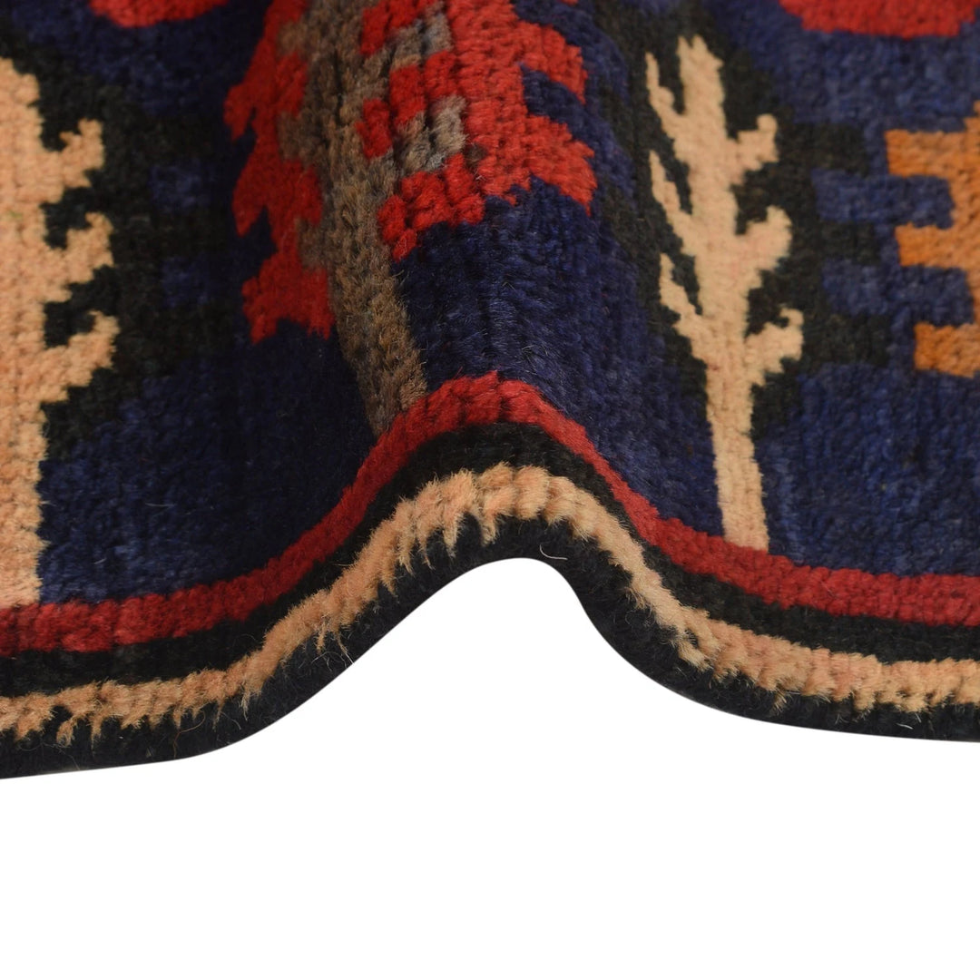 Afghan Baluchi Rug 2' 10" x 4' 8" Hand-Knotted | No. AL65789