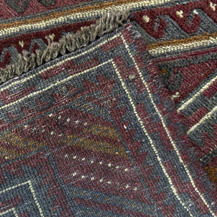 Multicolor Afghan Mashwani Rug 3' 10" x 4' 4" Hand-Knotted | No. AL65848