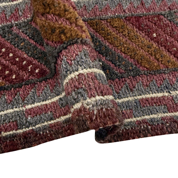 Multicolor Afghan Mashwani Rug 3' 10" x 4' 4" Hand-Knotted | No. AL65848