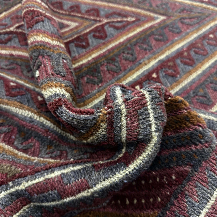 Multicolor Afghan Mashwani Rug 3' 10" x 4' 4" Hand-Knotted | No. AL65848