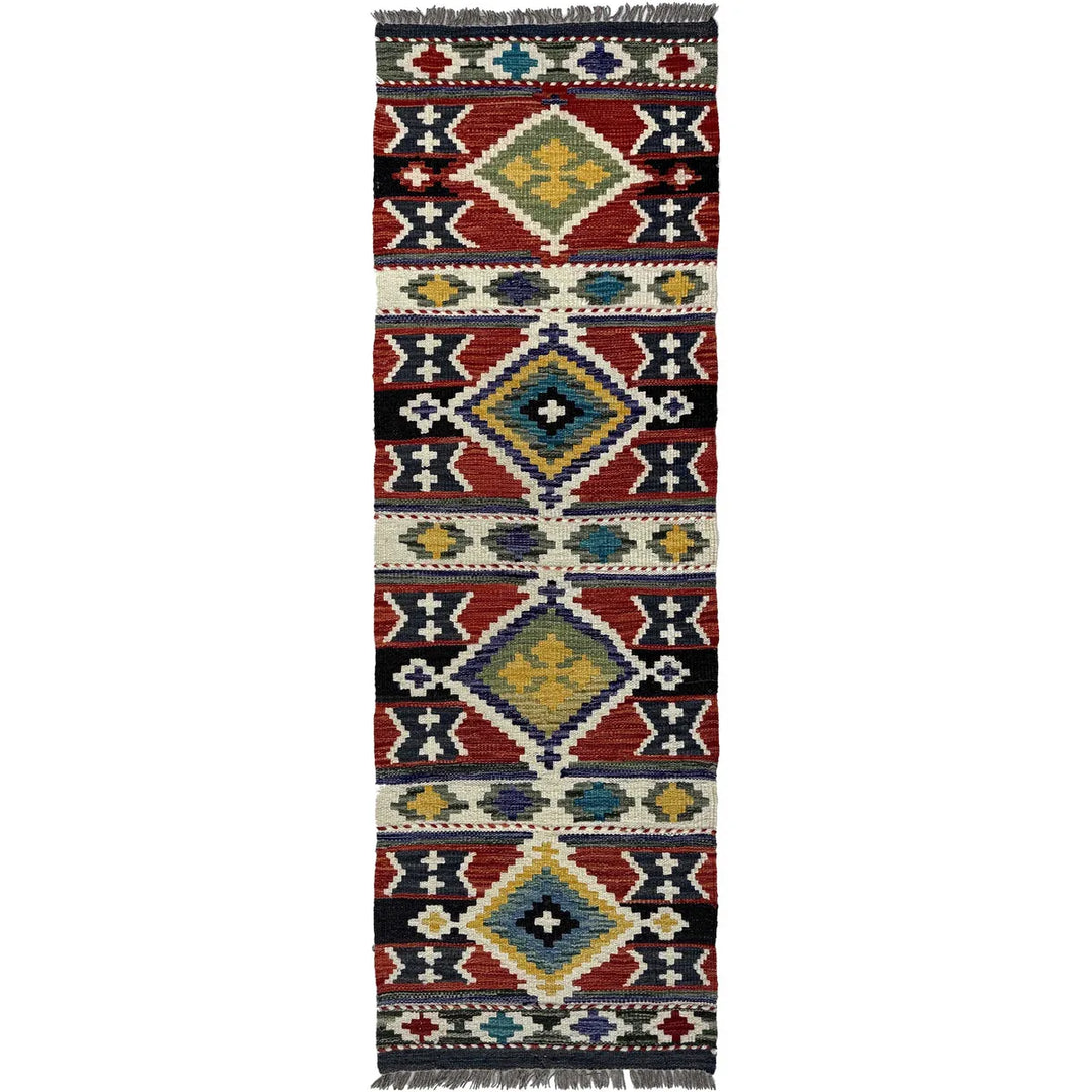 Afghan Vegetable Kilim Rug 1' 8" x 5' 3" Flat-Weave | No. AL65857
