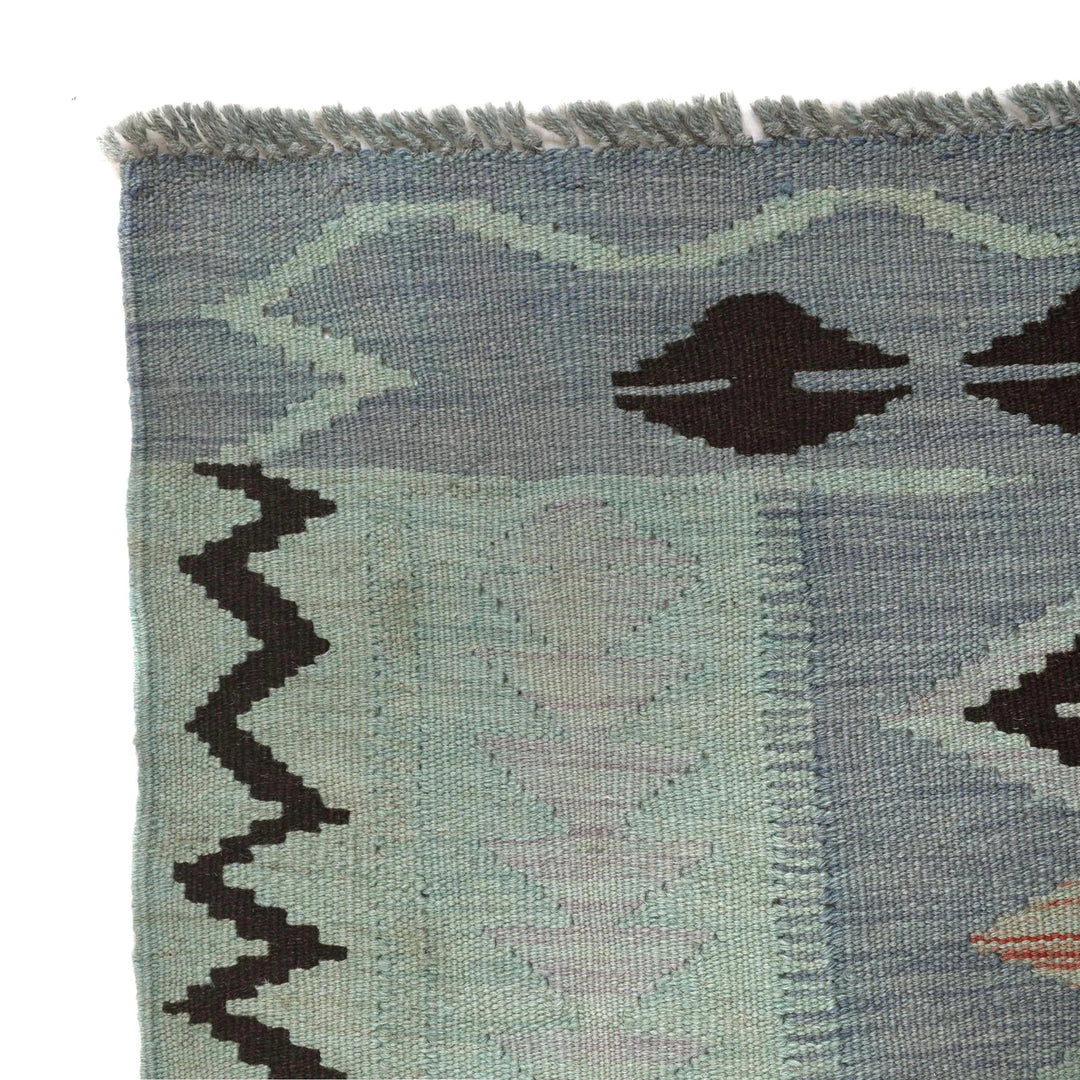 Afghan Overdyed Kilim Rug 3' 11" x 5' 6" Flat-Weave | No. AL66143