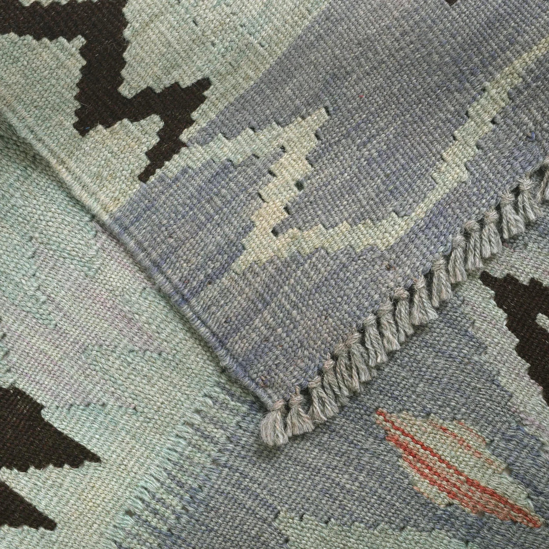 Afghan Overdyed Kilim Rug 3' 11" x 5' 6" Flat-Weave | No. AL66143