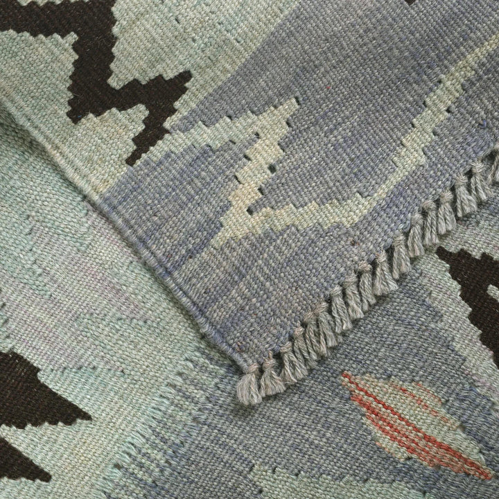 Afghan Overdyed Kilim Rug 3' 11" x 5' 6" Flat-Weave | No. AL66143