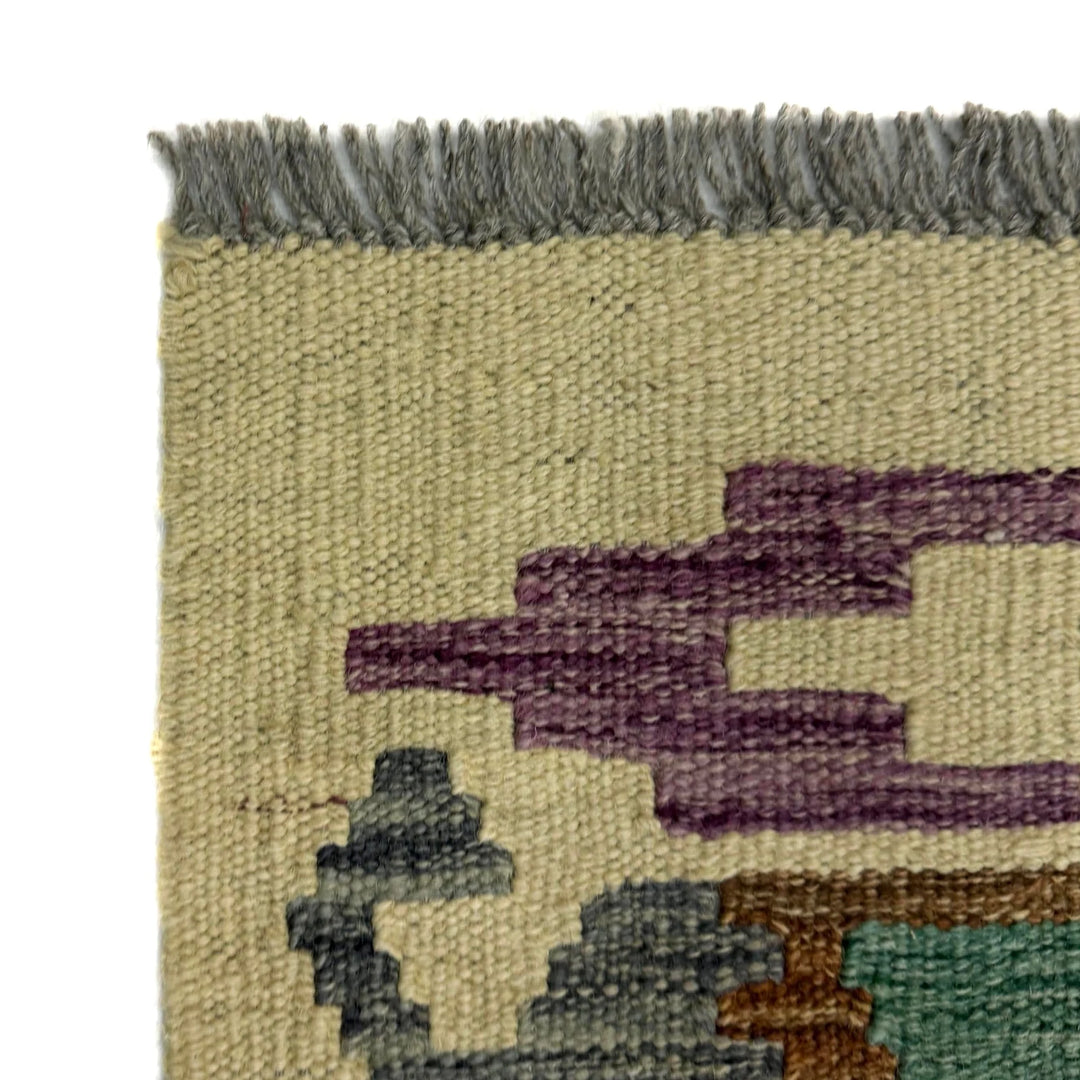 Afghan Vegetable Kilim Rug 4' 0" x 6' 6" Flat-Weave | No. AL661465