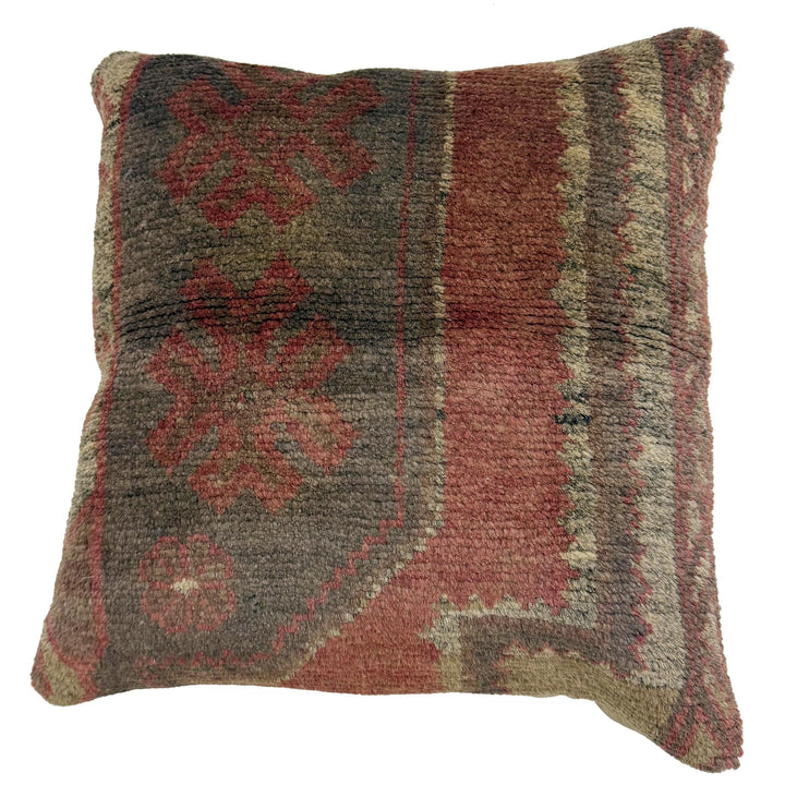 Afghan Oriental Pillow Cover 1' 5" x 1' 5" Hand-Knotted | No. AL661769