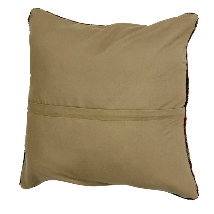Afghan Oriental Pillow Cover 1' 5" x 1' 5" Hand-Knotted | No. AL661769