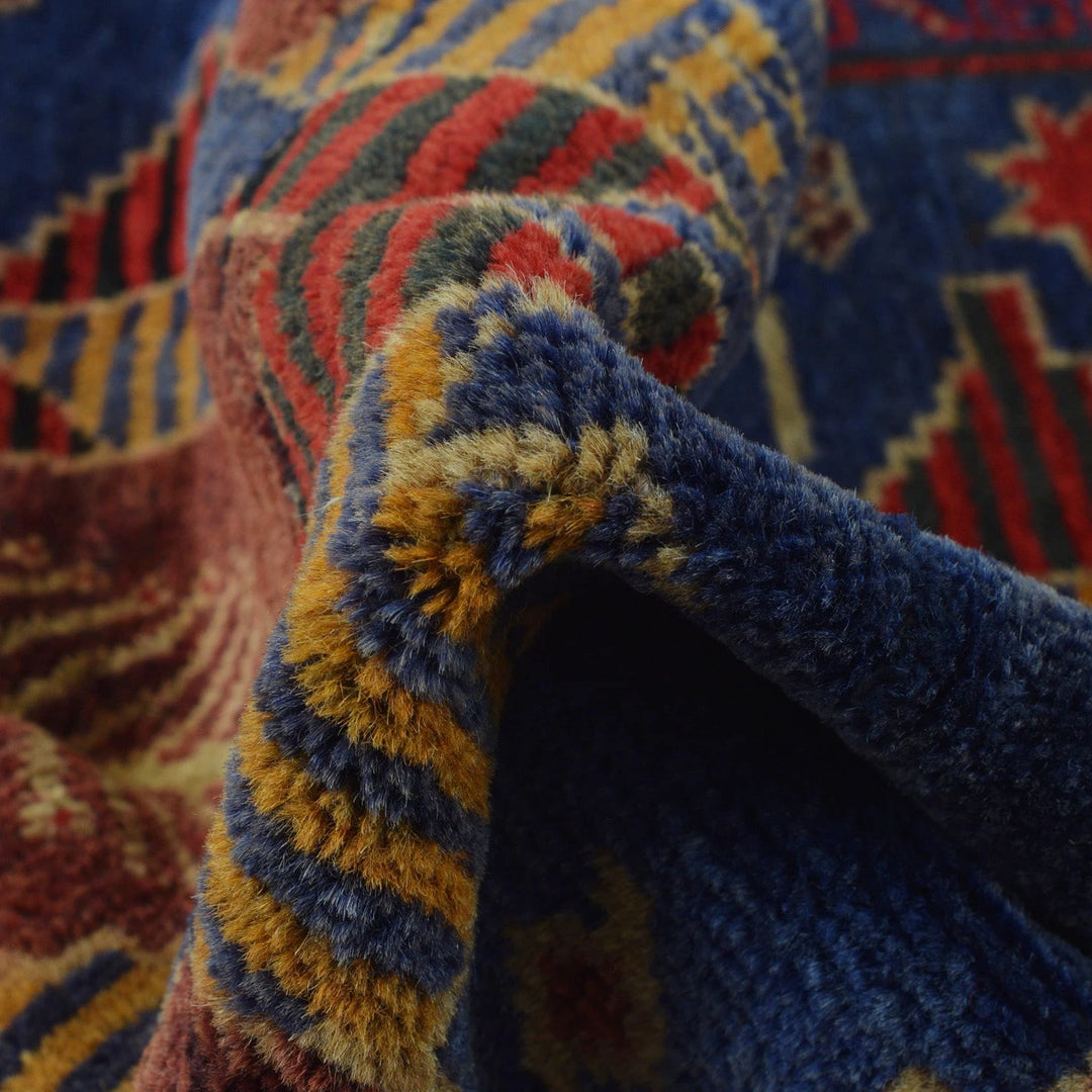 Blue Afghan Baluchi Rug 2' 10" x 4' 1" Hand-Knotted | No. AL66180
