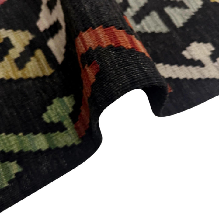 Afghan Vegetable Kilim Rug 6' 6" x 9' 7" Flat-Weave | No. AL662153
