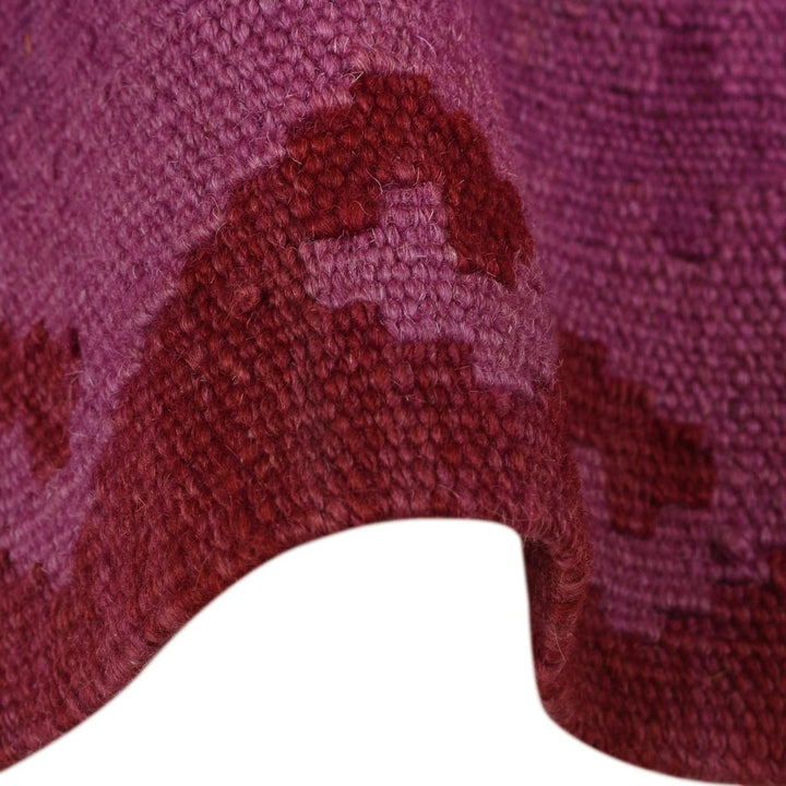 Afghan Overdyed Kilim Rug 2' 2" x 2' 10" Flat-Weave | No. AL66215