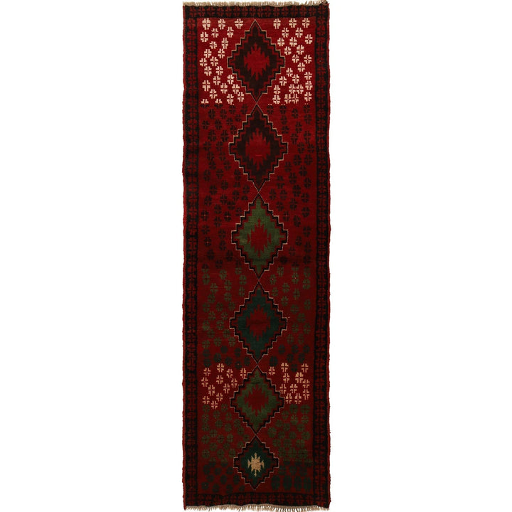 Afghan Baluchi Rug 2' 7" x 9' 3" Hand-Knotted | No. AL66216