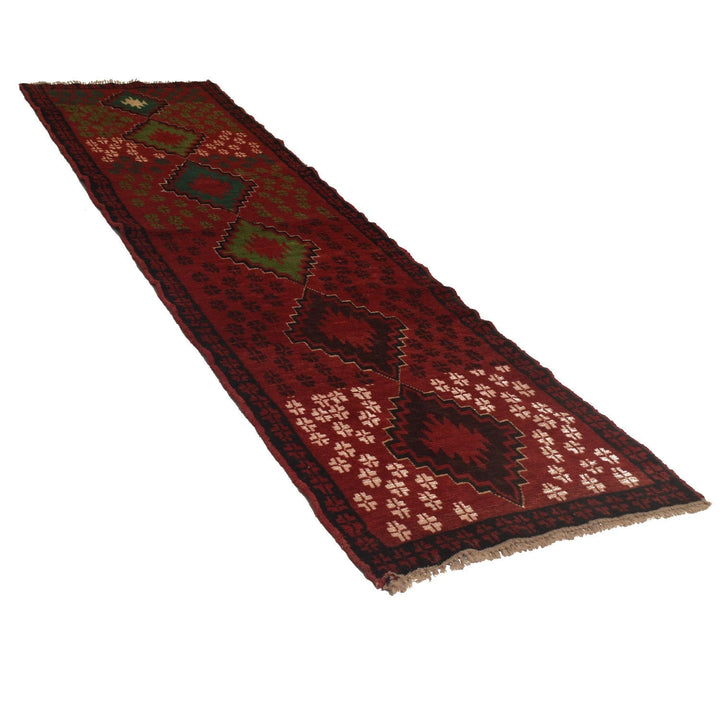 Afghan Baluchi Rug 2' 7" x 9' 3" Hand-Knotted | No. AL66216