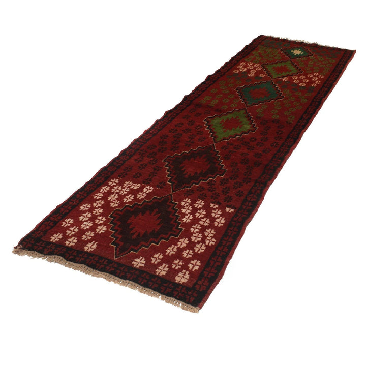 Afghan Baluchi Rug 2' 7" x 9' 3" Hand-Knotted | No. AL66216