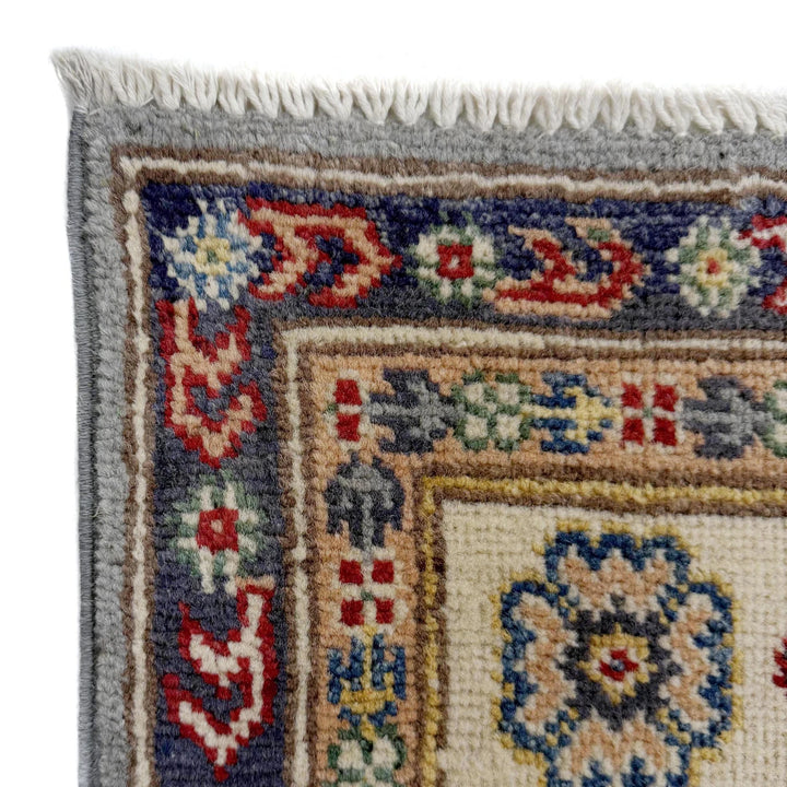 Afghan Kazak Rug 3' 9" x 6' 7" Hand-Knotted | No. AL66397