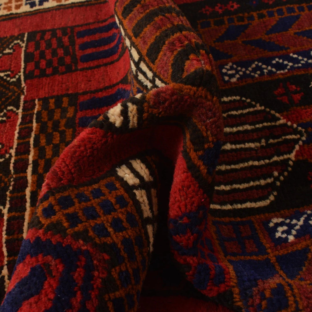 Afghan Prayer Rug 2' 9" x 4' 6" Hand-Knotted | No. AL66407