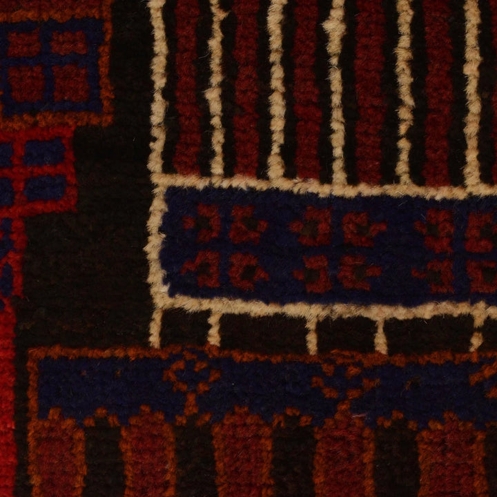 Afghan Prayer Rug 2' 9" x 4' 6" Hand-Knotted | No. AL66407