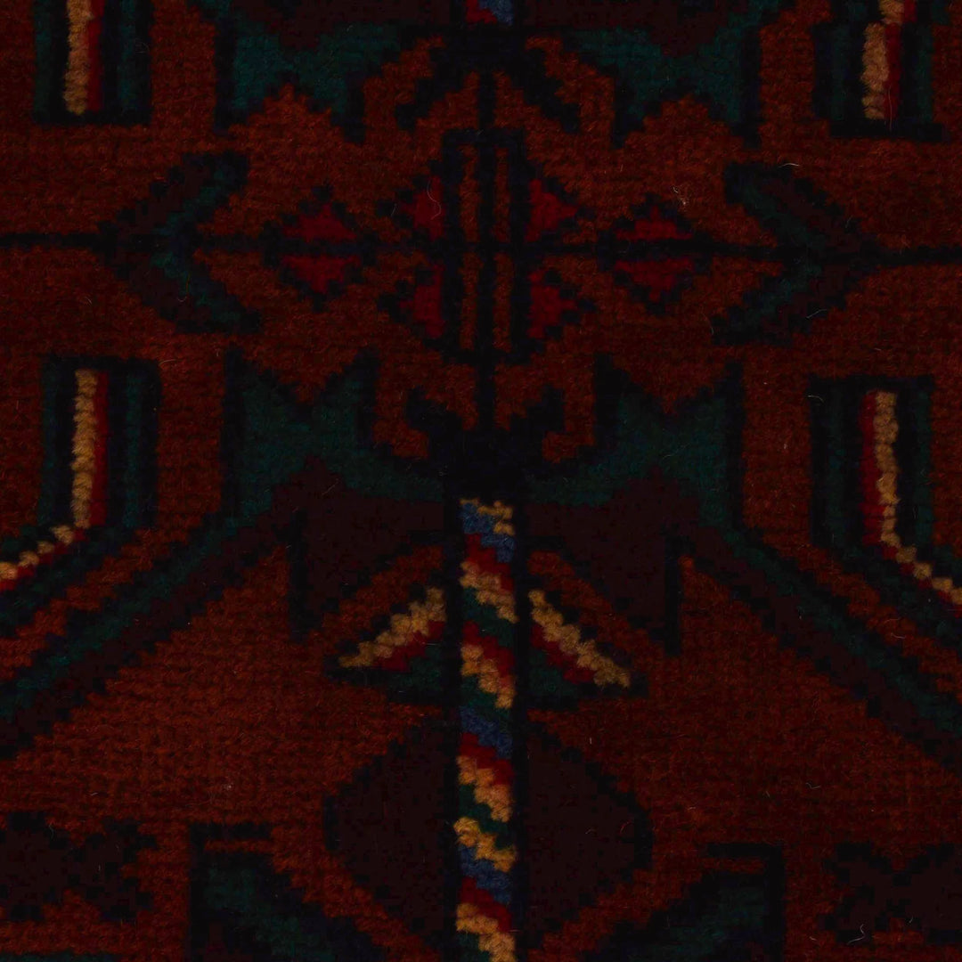 Afghan Baluchi Rug 3' 7" x 6' 6" Hand-Knotted | No. AL66458