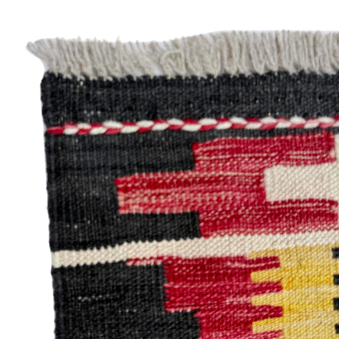 Afghan Vegetable Kilim Rug 3' 10" x 5' 1" Flat-Weave | No. AL665223