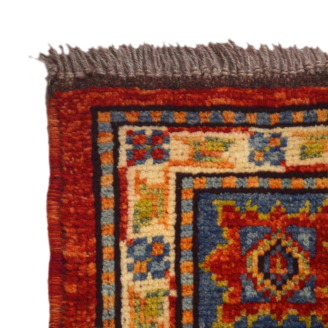 Red Afghan Shiraz Rug 4' 10" x 6' 8" Hand-Knotted | No. AL66545