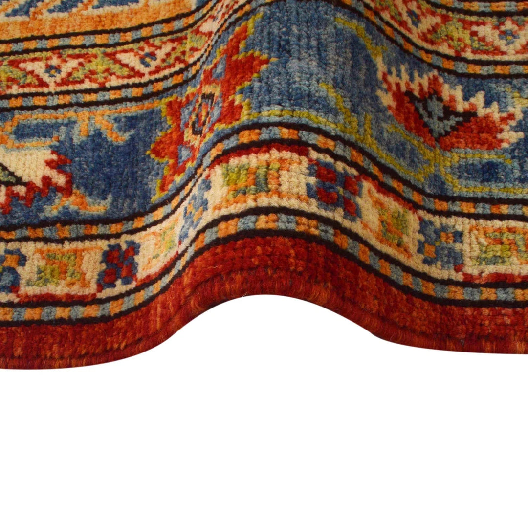 Red Afghan Shiraz Rug 4' 10" x 6' 8" Hand-Knotted | No. AL66545