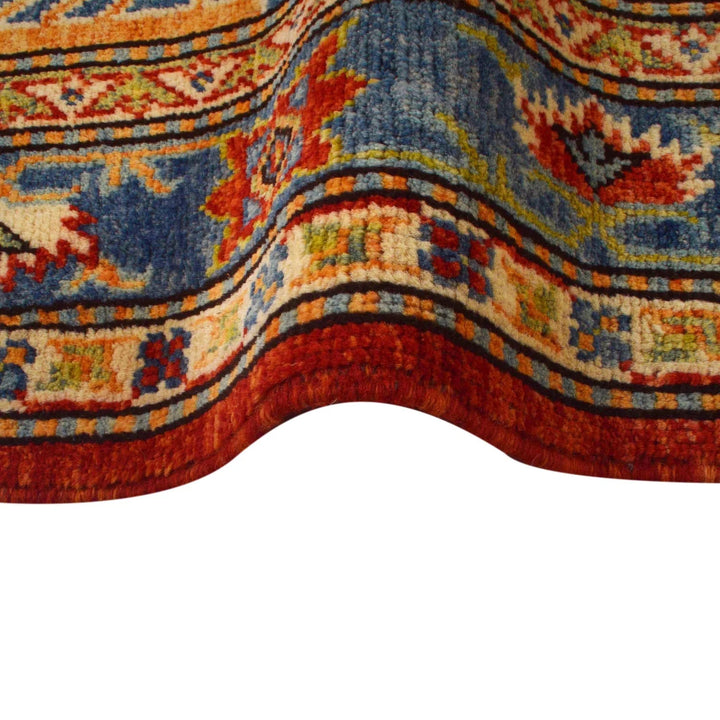 Red Afghan Shiraz Rug 4' 10" x 6' 8" Hand-Knotted | No. AL66545