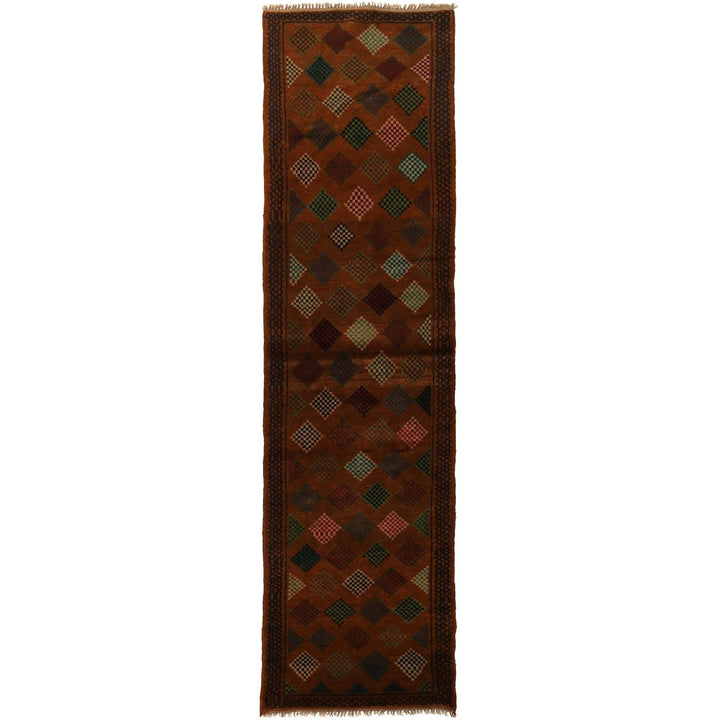 Afghan Baluchi Runner 2' 4" x 9' 6" Hand-Knotted | No. AL66599