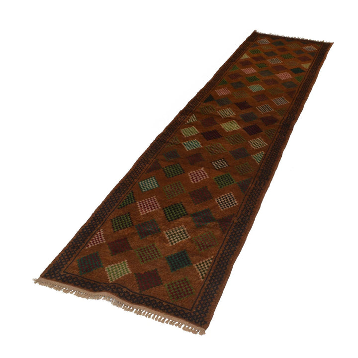 Afghan Baluchi Runner 2' 4" x 9' 6" Hand-Knotted | No. AL66599
