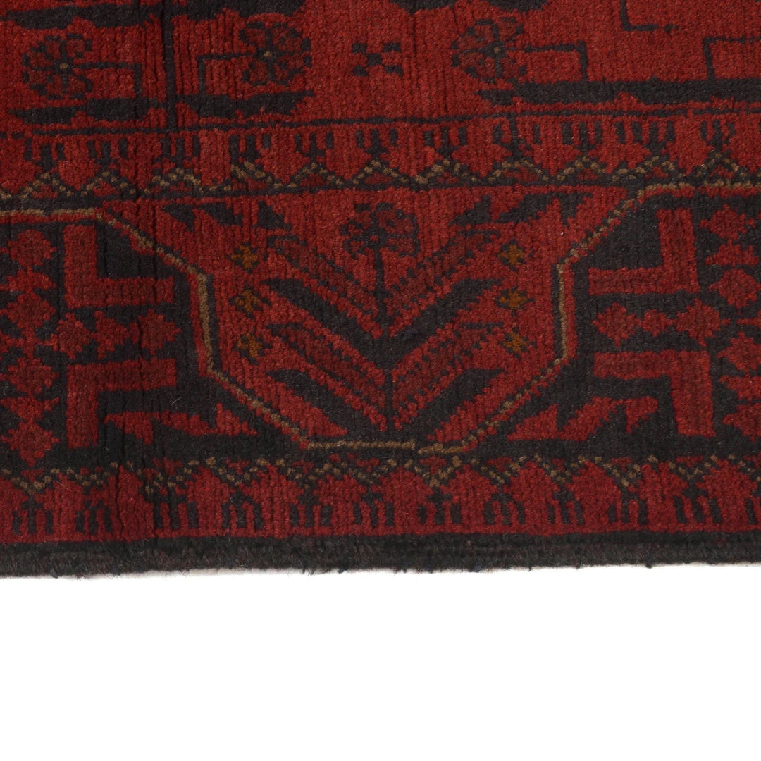 Red Afghan Khal Mohammadi Rug 2' 8" x 12' 9" Hand-Knotted | No. AL66614