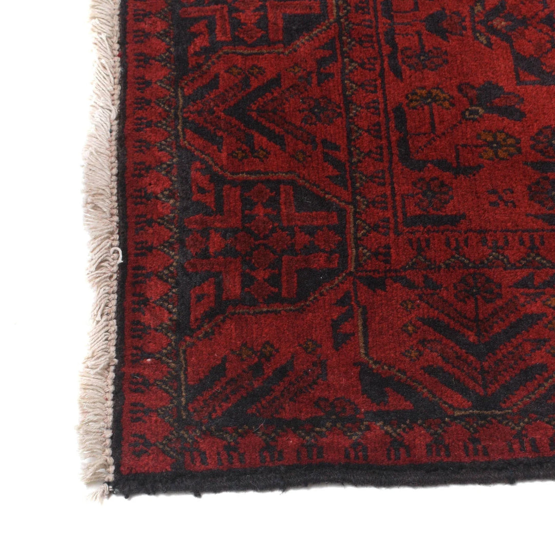 Red Afghan Khal Mohammadi Rug 2' 8" x 12' 9" Hand-Knotted | No. AL66614