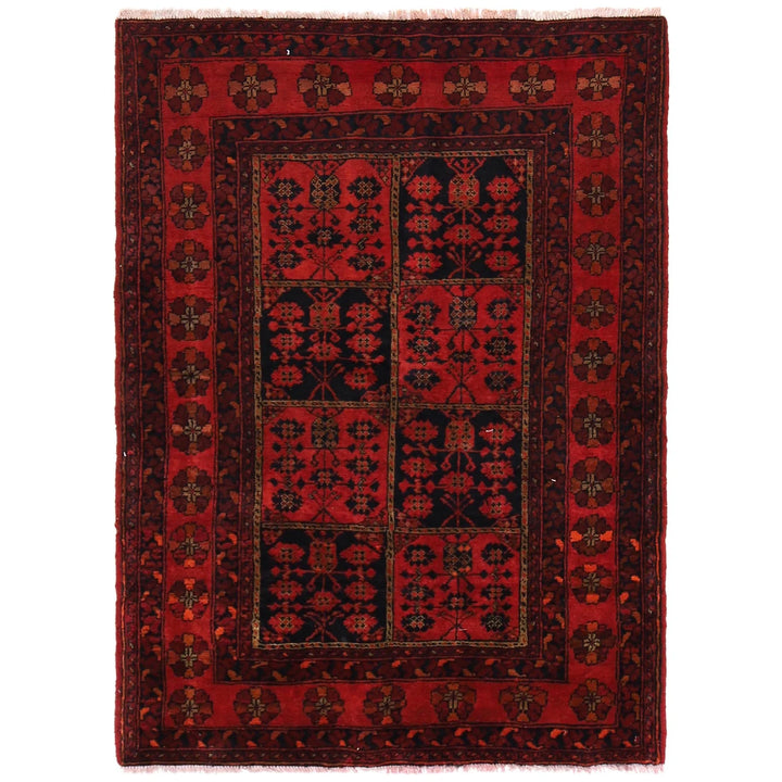 Afghan Khal Mohammadi Rug 3'6" x 4'11" Hand-Knotted | No. AL66635