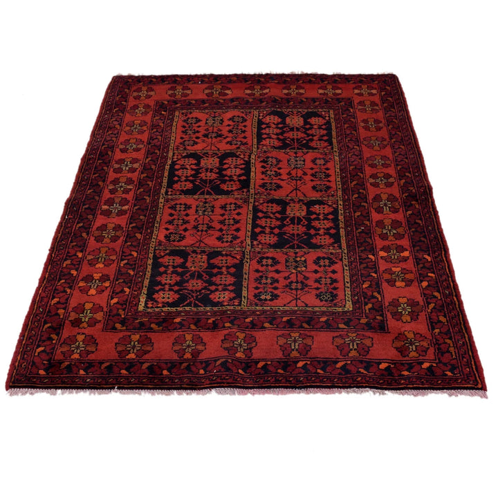 Afghan Khal Mohammadi Rug 3'6" x 4'11" Hand-Knotted | No. AL66635
