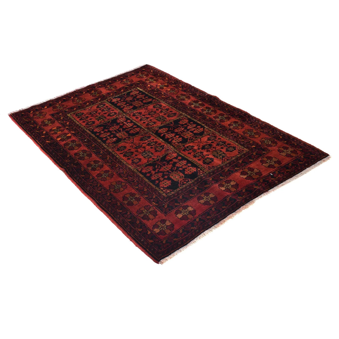 Afghan Khal Mohammadi Rug 3'6" x 4'11" Hand-Knotted | No. AL66635