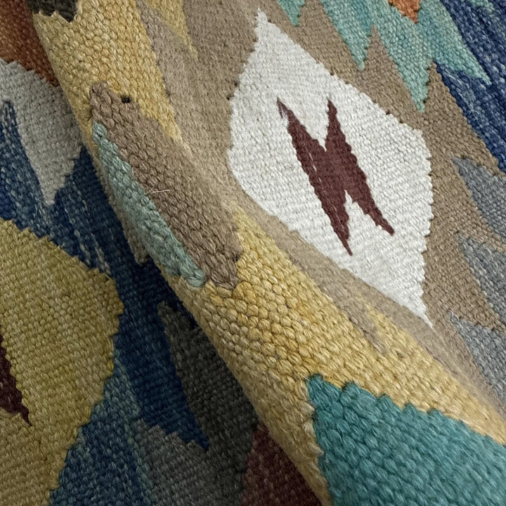 Afghan Vegetable Kilim Rug 2' 7" x 4' 0" Flat-Weave | No. AL668365