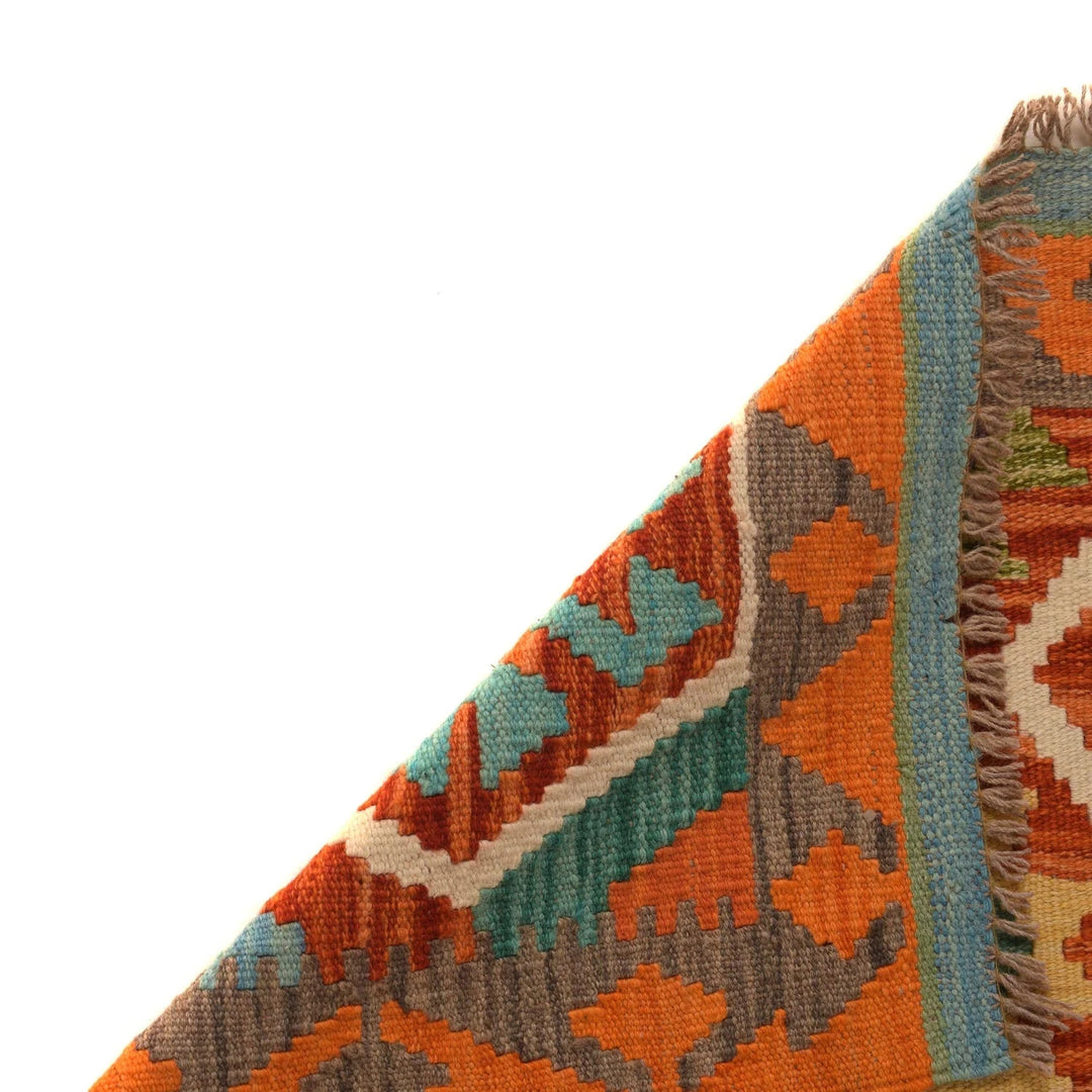 Afghan Kilim Rug 2' 9" x 9' 6" Flat-Weave | No. AL66900