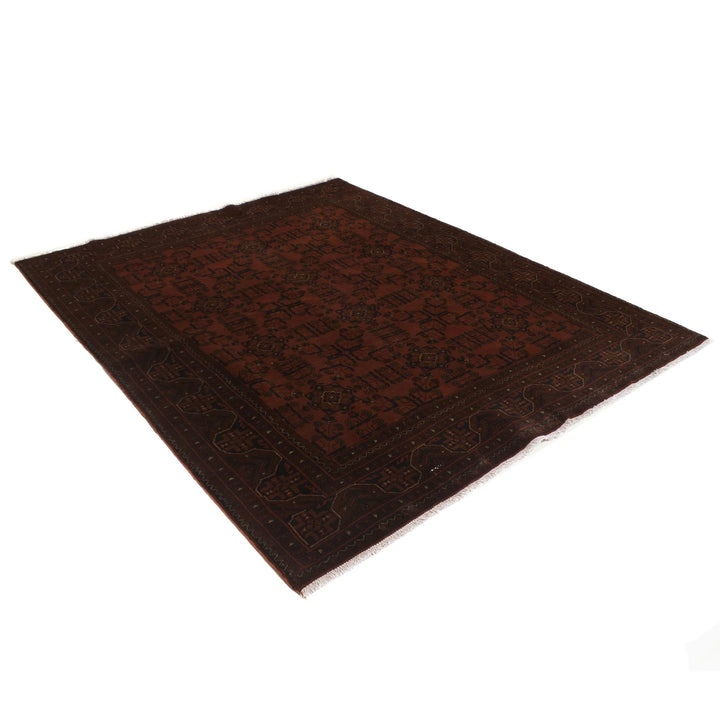 Red Afghan Khal Mohammadi Rug 5'9" x 7'3" Hand-Knotted | No. AL66962