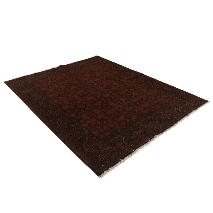 Red Afghan Khal Mohammadi Rug 5'9" x 7'3" Hand-Knotted | No. AL66962