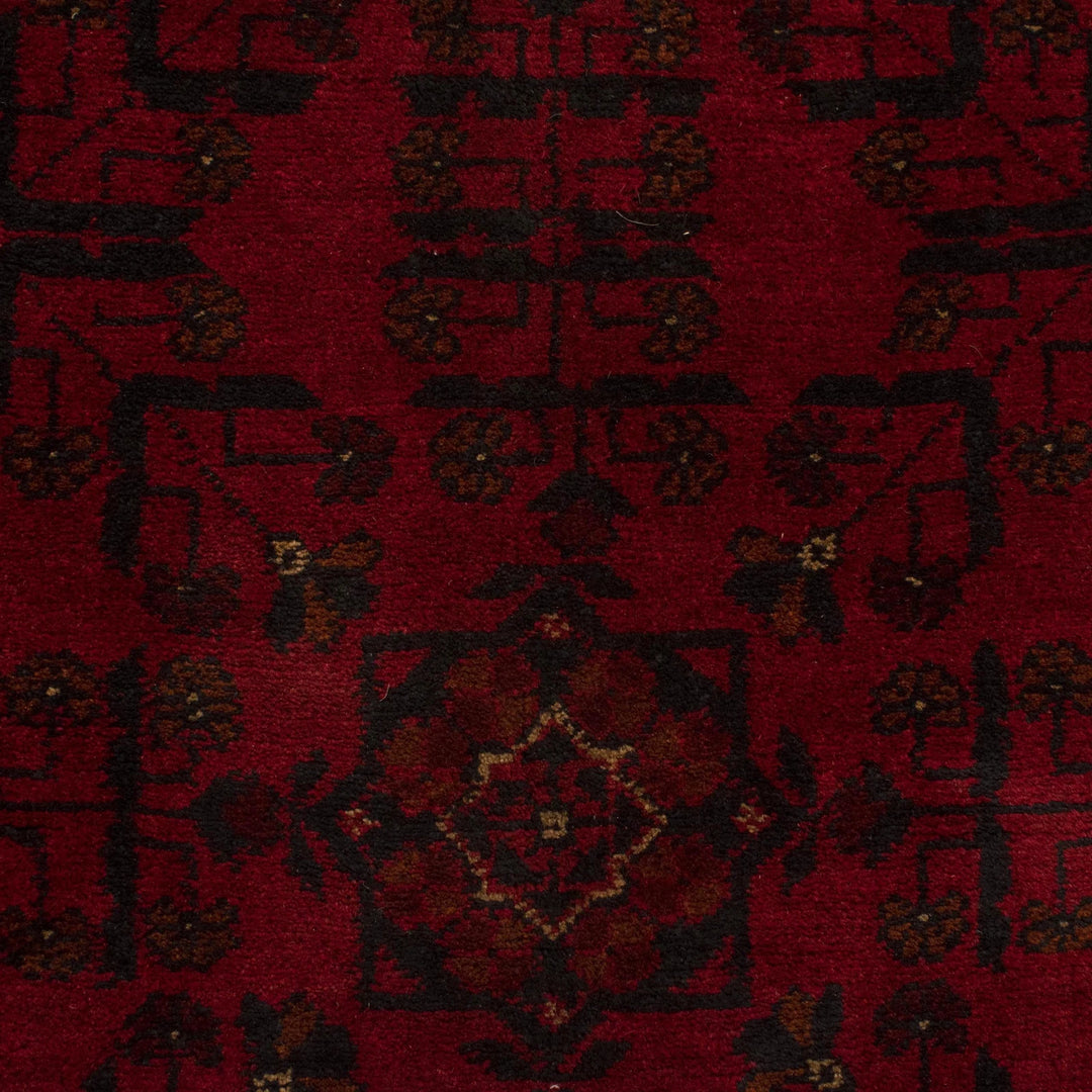 Red Afghan Khal Mohammadi Rug 5'9" x 7'3" Hand-Knotted | No. AL66962