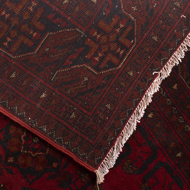 Red Afghan Khal Mohammadi Rug 5'9" x 7'3" Hand-Knotted | No. AL66962