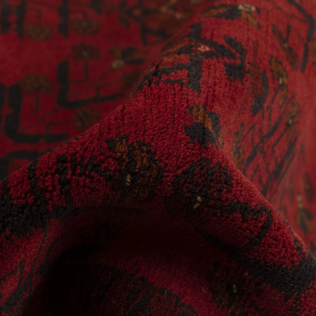 Red Afghan Khal Mohammadi Rug 5'9" x 7'3" Hand-Knotted | No. AL66962