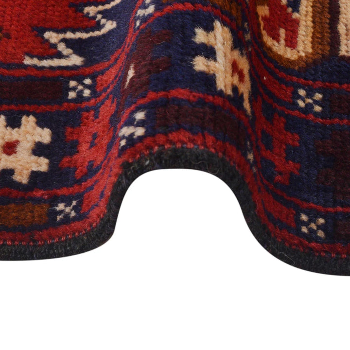 Afghan Baluchi Rug 3' 1" x 4' 6" Hand-Knotted | No. AL67012