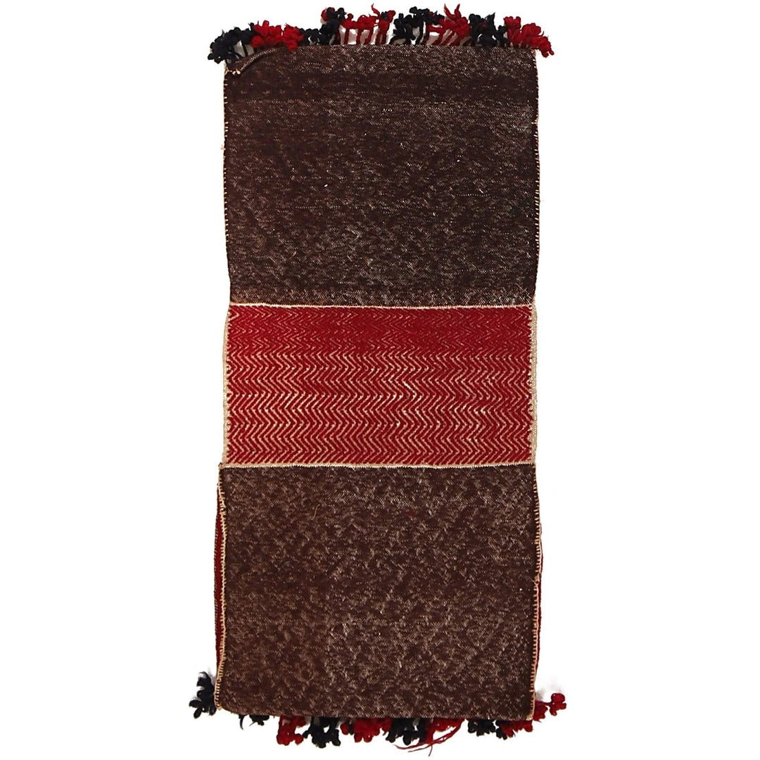Afghan Tribal Saddle Bag Rug 1' 3" x 2' 9" Hand-Knotted | No. AL67113