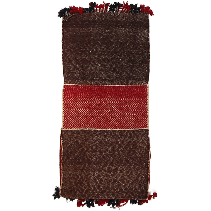Afghan Tribal Saddle Bag Rug 1' 3" x 2' 9" Hand-Knotted | No. AL67113