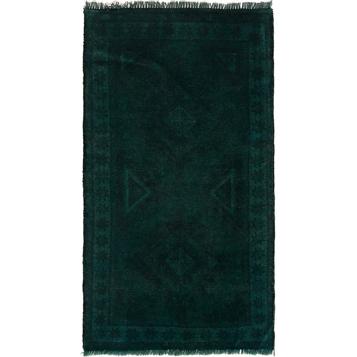 Green Pakistani Overdye Rug 2' 4" x 4' 1" Hand-Knotted | No. AL67141