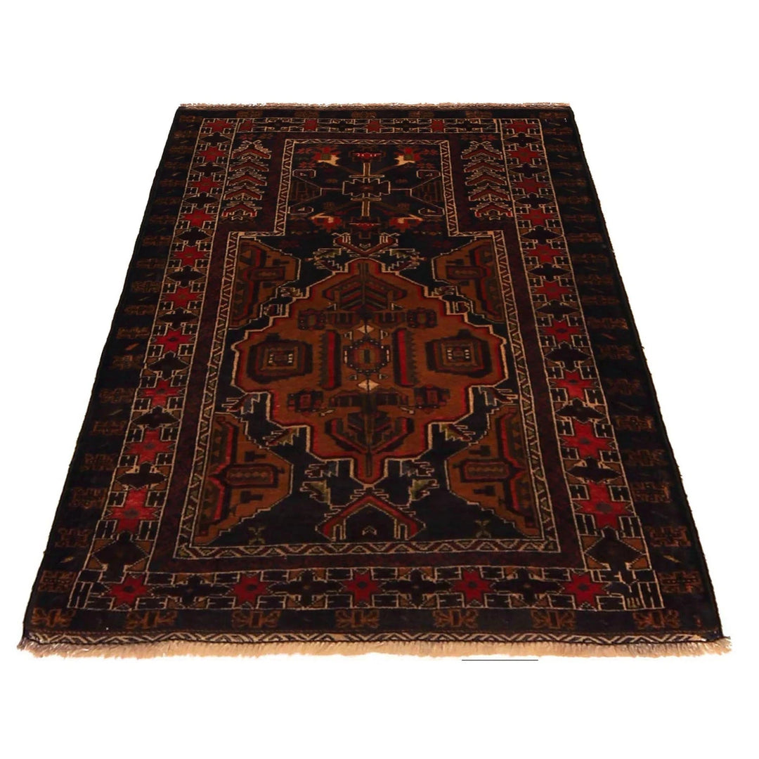 Afghan Prayer Rug 2' 10" x 4' 1" Hand-Knotted | No. AL67155