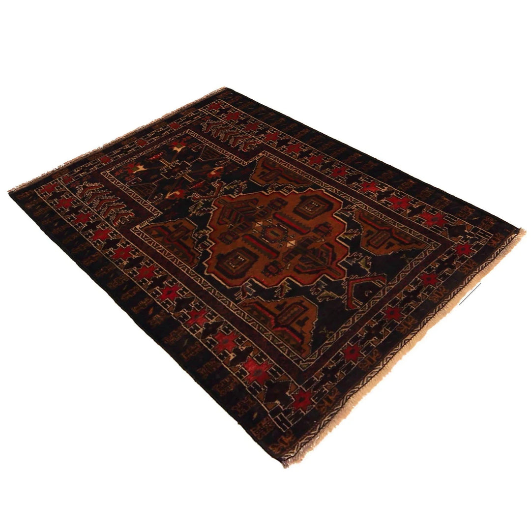 Afghan Prayer Rug 2' 10" x 4' 1" Hand-Knotted | No. AL67155