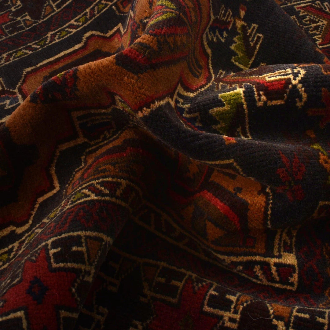 Afghan Prayer Rug 2' 10" x 4' 1" Hand-Knotted | No. AL67155
