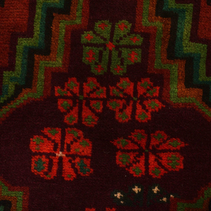 Brown Afghan Baluchi Rug 4' 1" x 6' 4" Hand-Knotted | No. AL67227