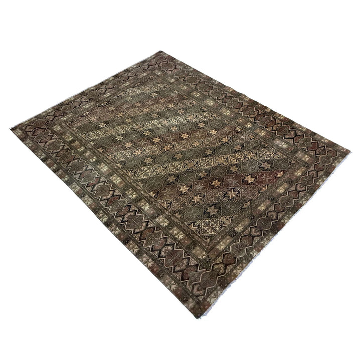 Multicolor Persian Kashan Rug 7'6" x 10'10" Hand-Knotted | No. AL672474